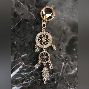 Gold and Silver Dreamcatcher Bag Charm/Keychain